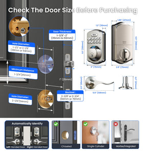 Veise VE012W-B easy installation on standard doors