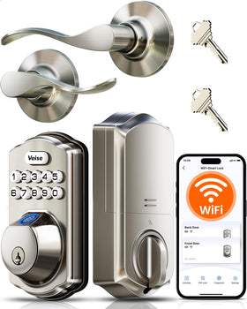 Veise VE012W-B handle-set front door for secure entry