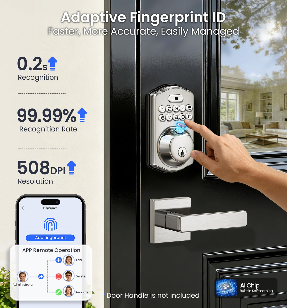 Veise VE012W voice control with Alexa/Google for hands-free entry
