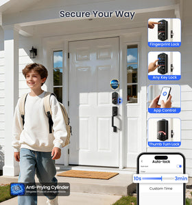 Veise VE017-D auto lock function helps secure doors automatically.