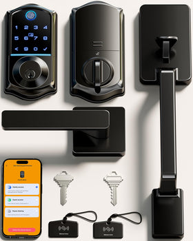 Veise VE017-D front door lock with touchscreen keypad for quick access.