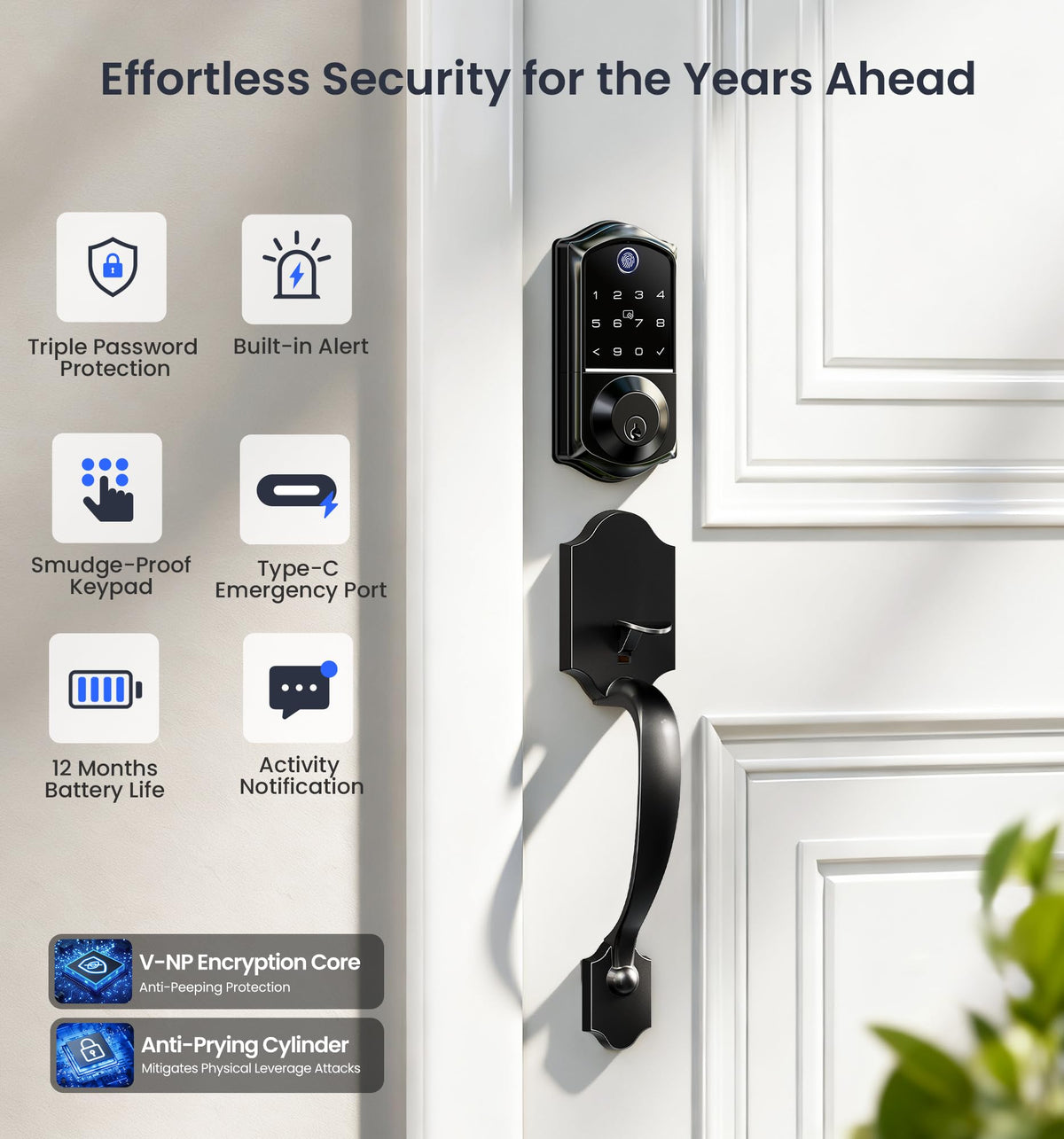 Veise VE017-H auto-lock feature in action for automatic security