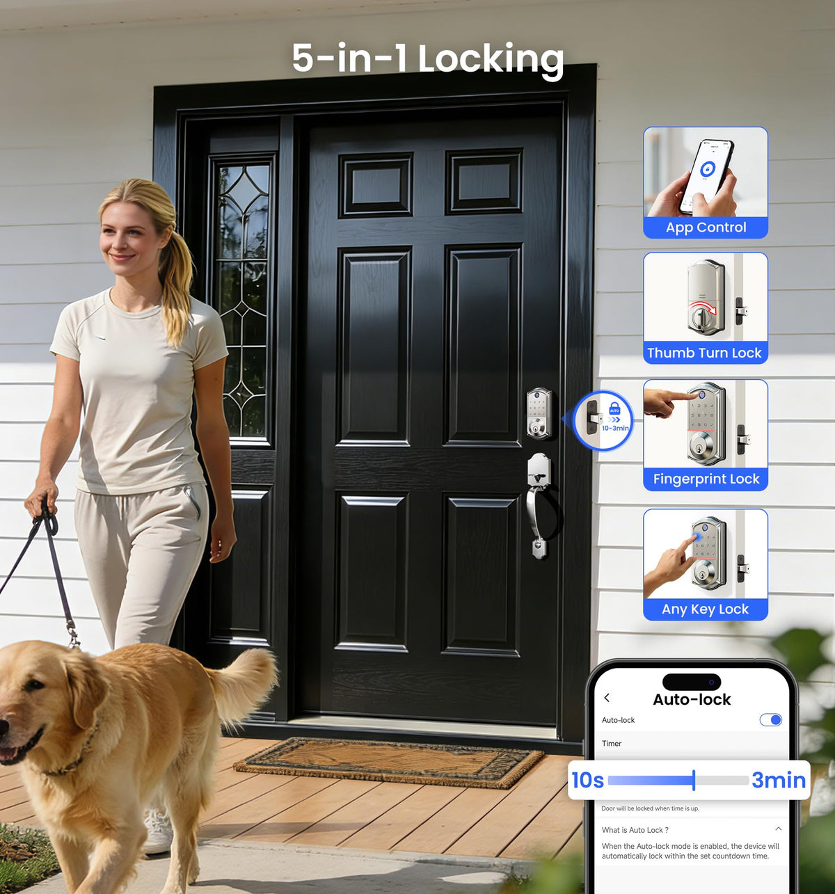 Veise VE017 silent-away mode limits access when you’re away.