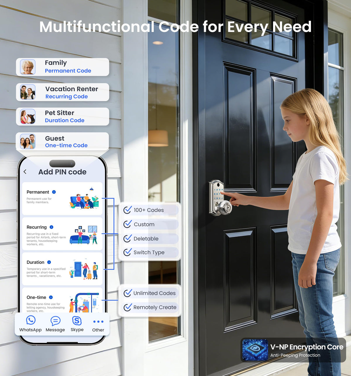 VE018 keypad entry for quick, convenient codes