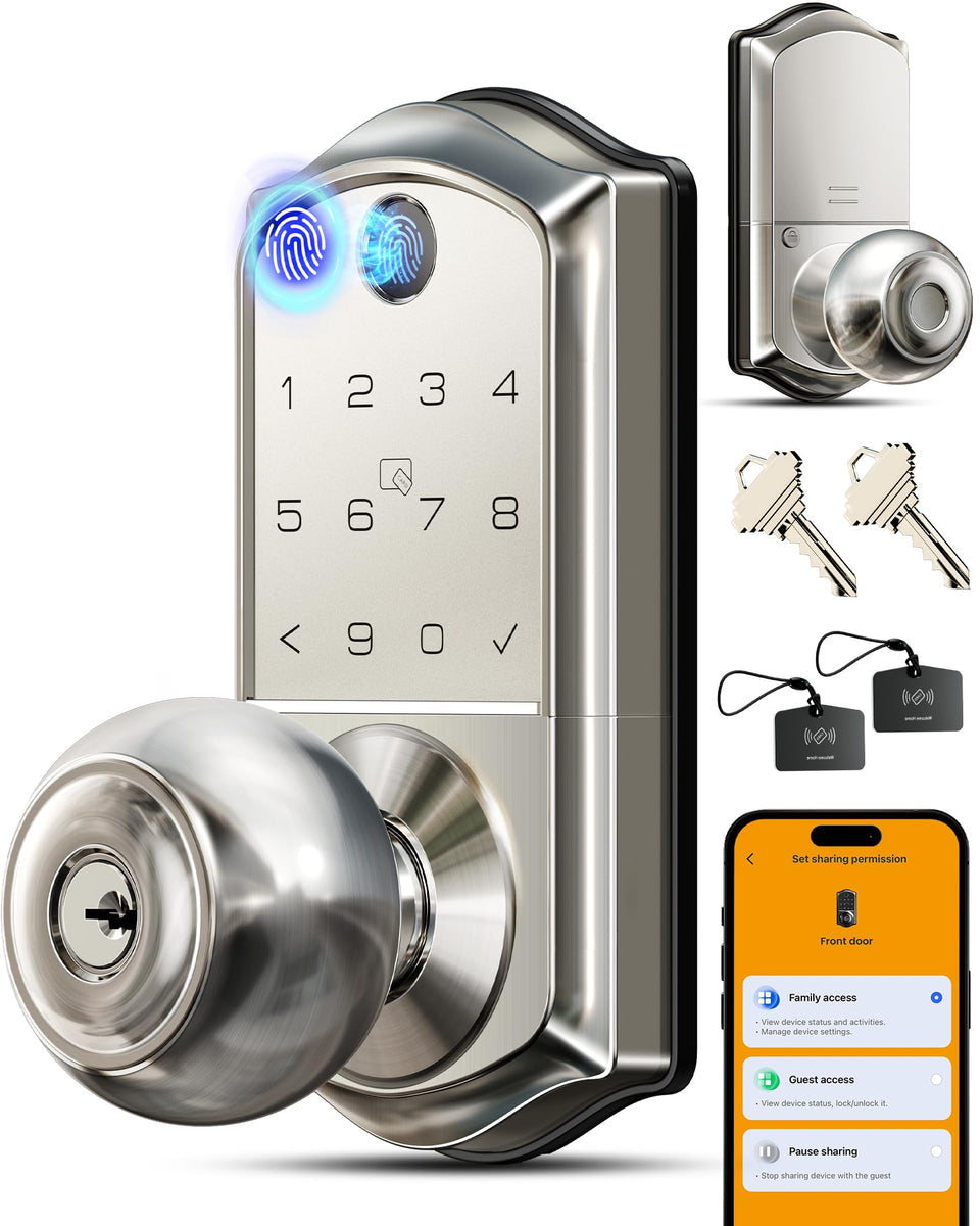 Veise VE018 on a front door enabling secure keyless entry