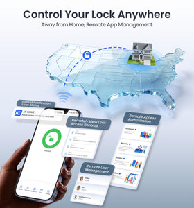 Veise VE027 app screen shows remote lock management and status.
