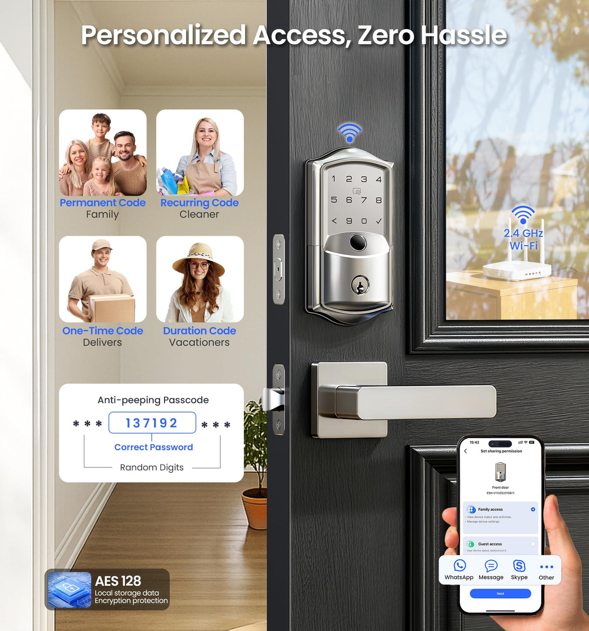 Veise VE027-L app remote control enables locking from anywhere