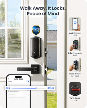 Veise VE027-H auto-lock and access history notifications feature.