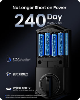 Veise VE027-H long-lasting battery with alerts and power port.