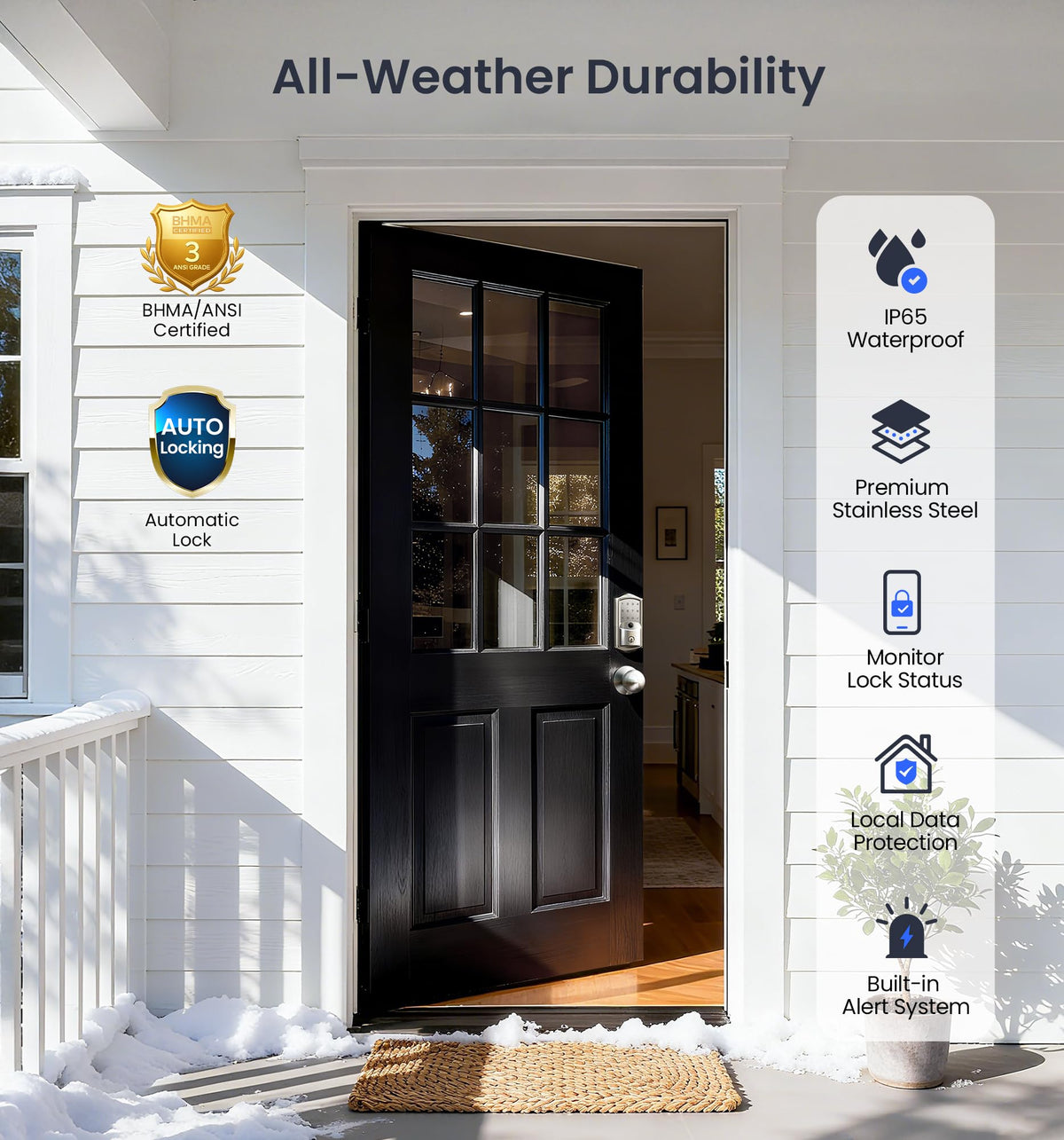 DIY installation guide for Veise VE027-K on standard US doors