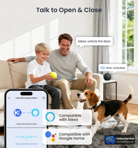 Voice control with Alexa/Google for Veise VE027-K hands-free entry