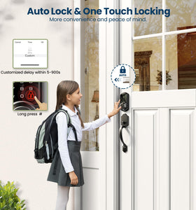 Veise VE06-H auto-lock feature demonstrated with status indicator.