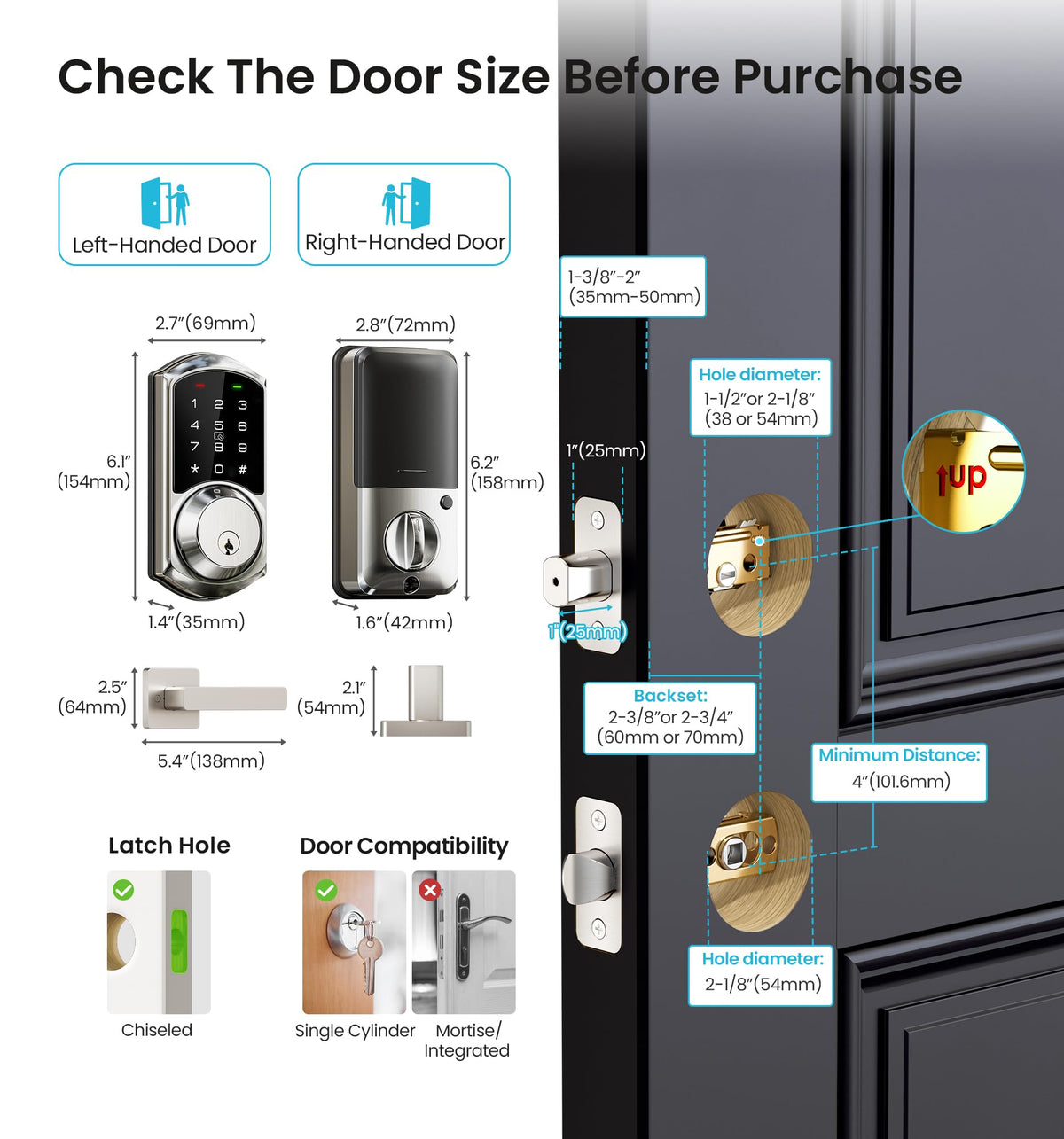 Veise VE06-L Apple Watch compatibility for convenient unlocking.