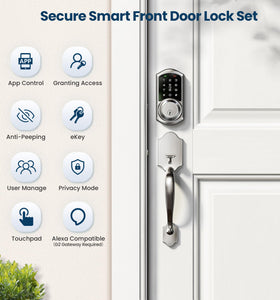Veise VE06-H touchscreen keypad close-up highlighting anti-peeping security.
