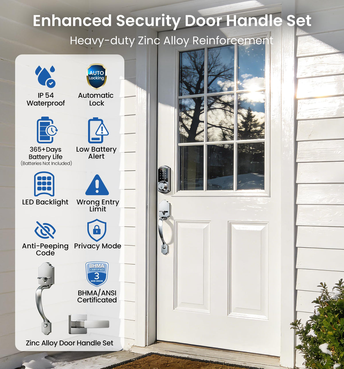 Veise VE07-H auto-lock feature ensures doors lock automatically