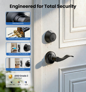 Veise wave-style entry lever close-up highlights ergonomic design and modern look.