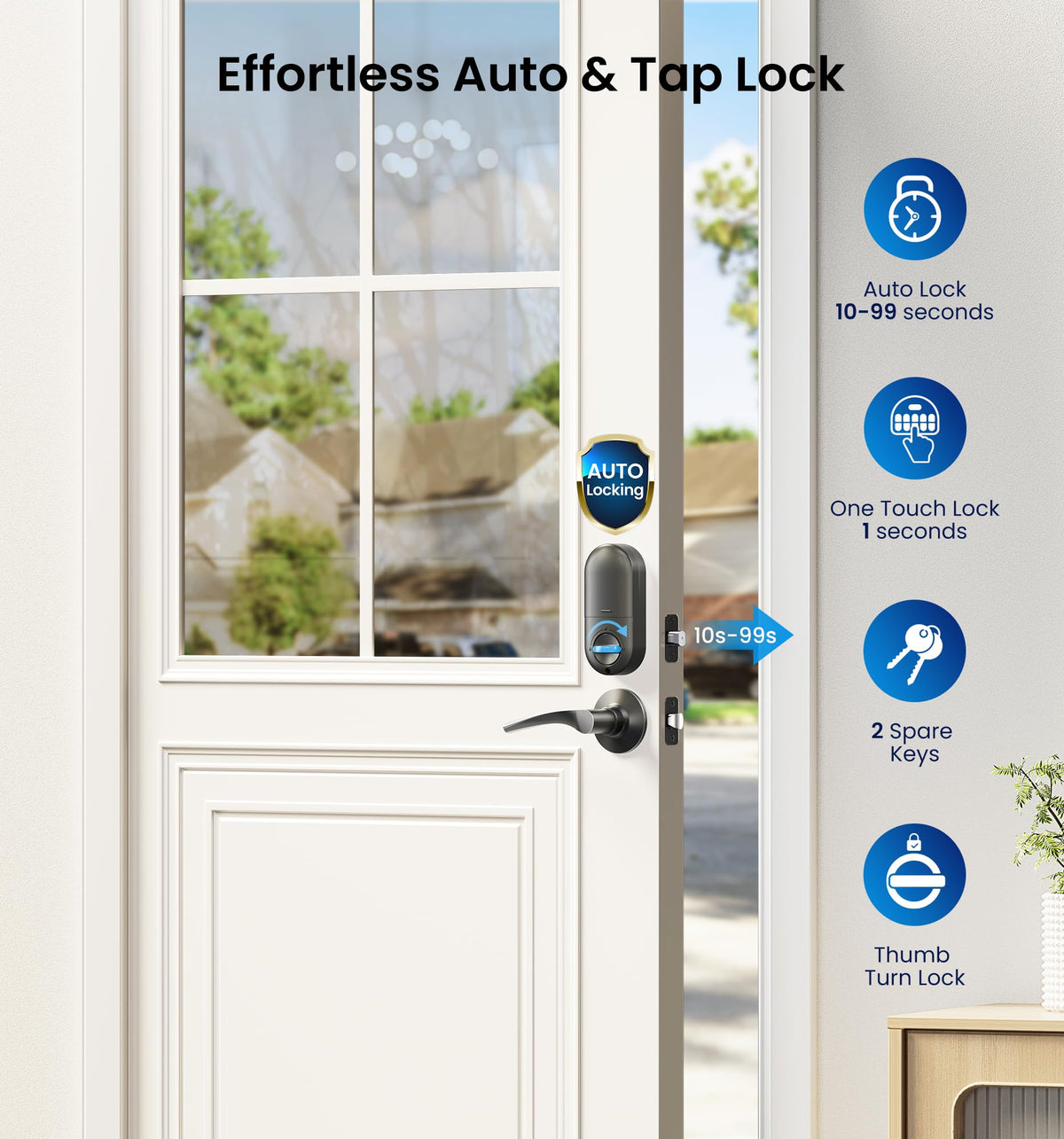 Veise zinc handle and deadbolt signify durable security for homes.