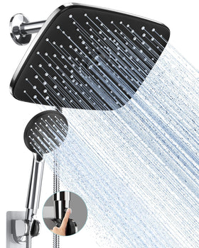 Veken 11.8-inch rain shower head provides wide coverage for full-body rinse.