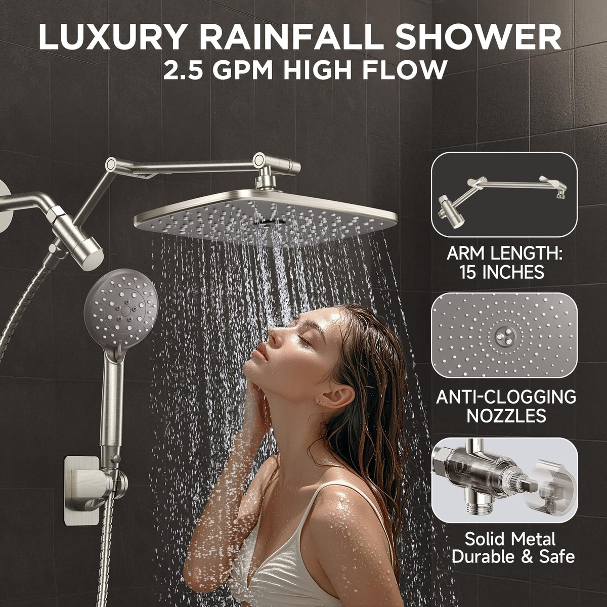 Veken anti-leak chrome design prevents drips for lasting durability