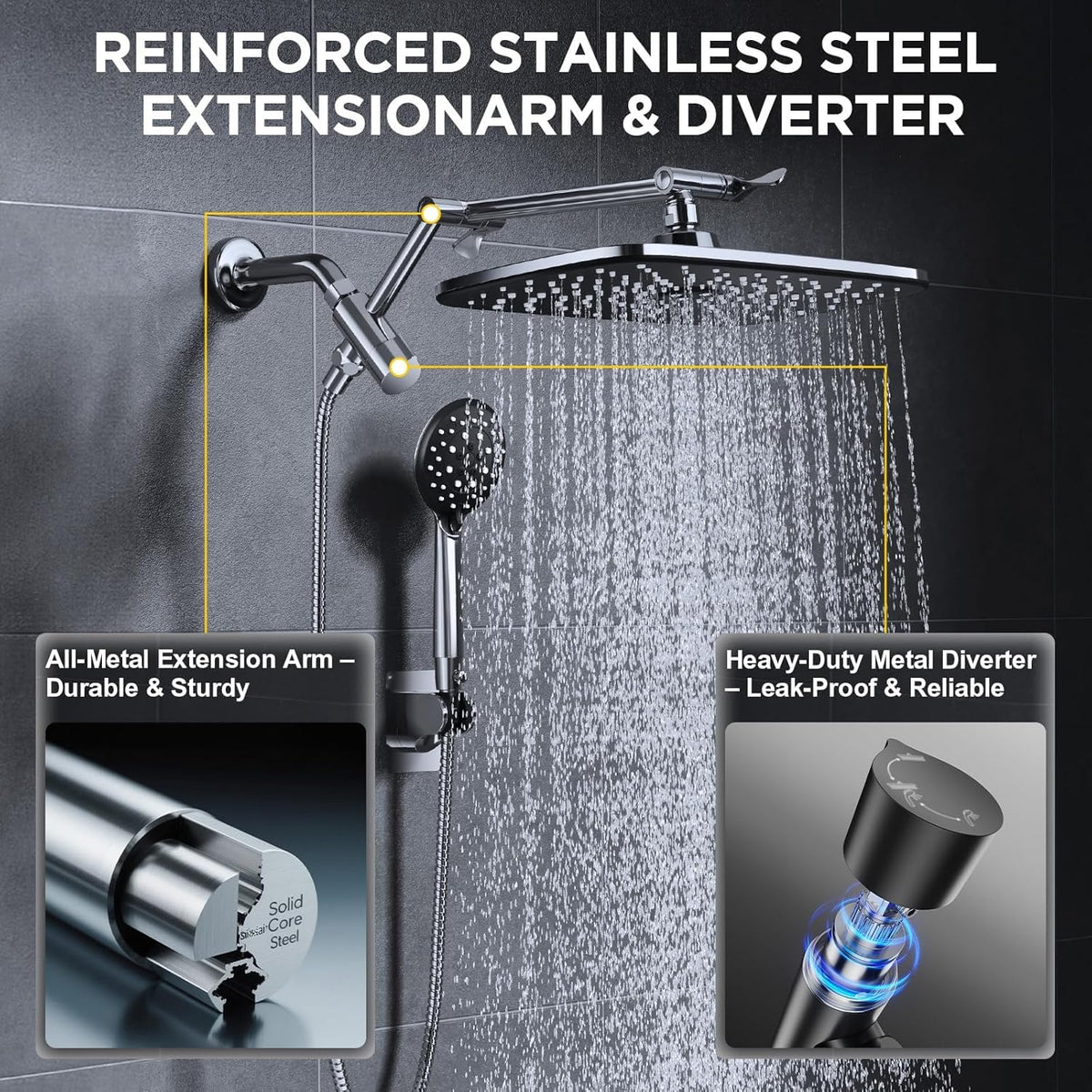 Veken anti-leak design minimizes drips for a cleaner bathroom.