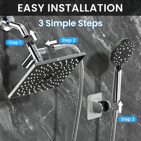 Veken chrome bathroom upgrade with easy installation for any home.