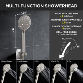 Veken brushed nickel finish detail emphasizing durable design.