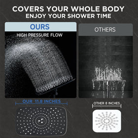 Veken detachable dual shower system switching between rainfall and handheld modes