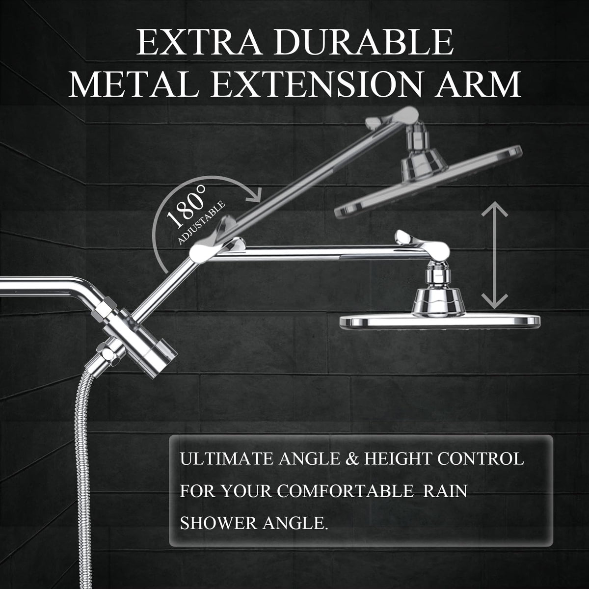 Veken detachable dual shower enables quick switch between head and handheld.