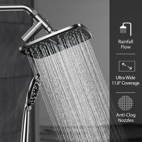 Veken dual shower heads offering five modes for customization.
