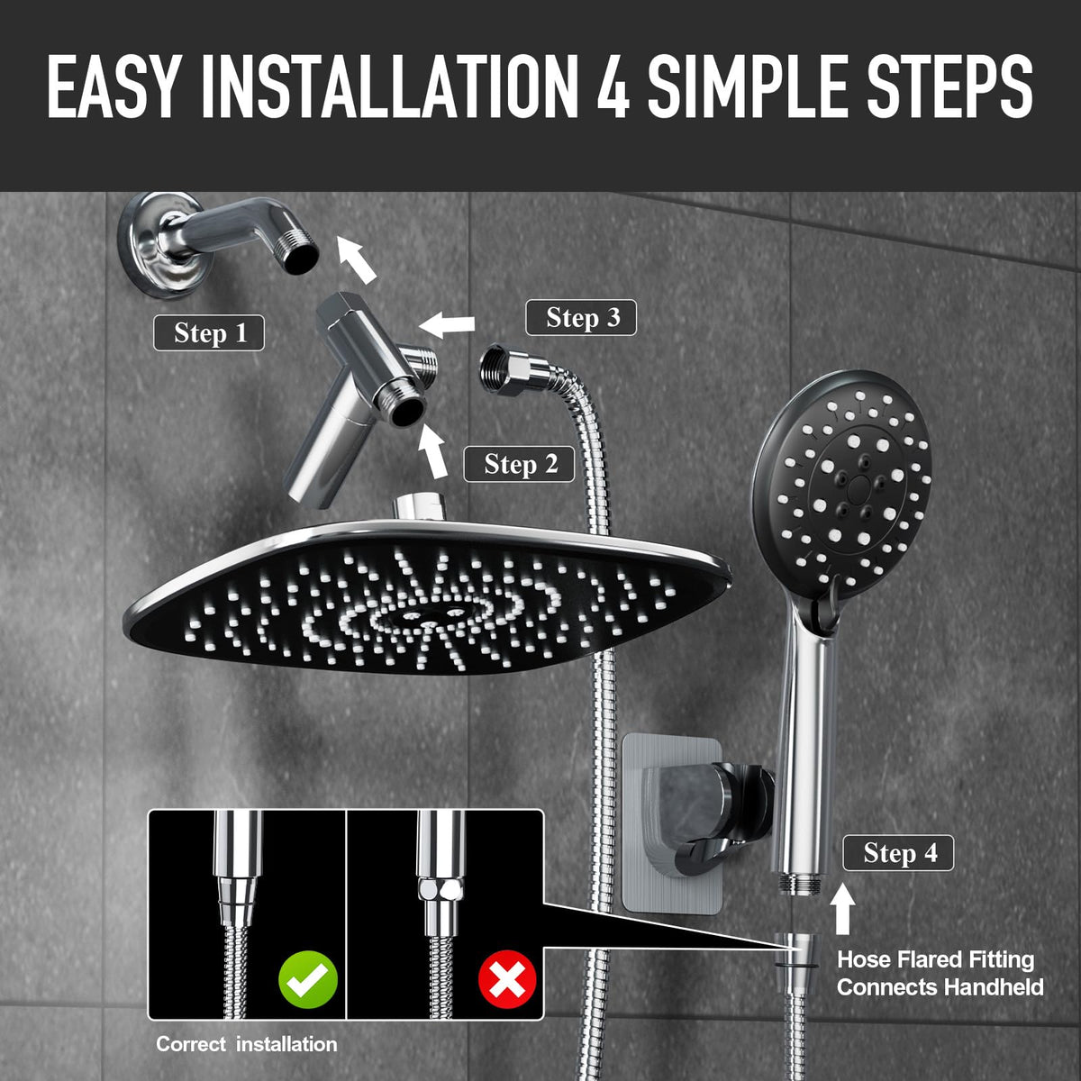 Veken easy-clean nozzles wipe clean to prevent clogging.