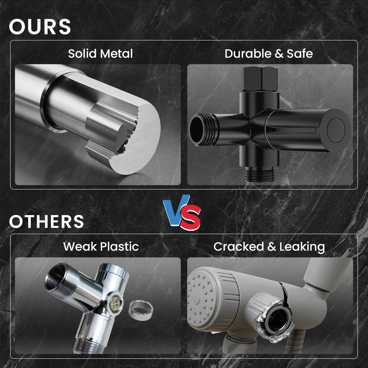 Veken easy-clean nozzles help prevent mineral buildup