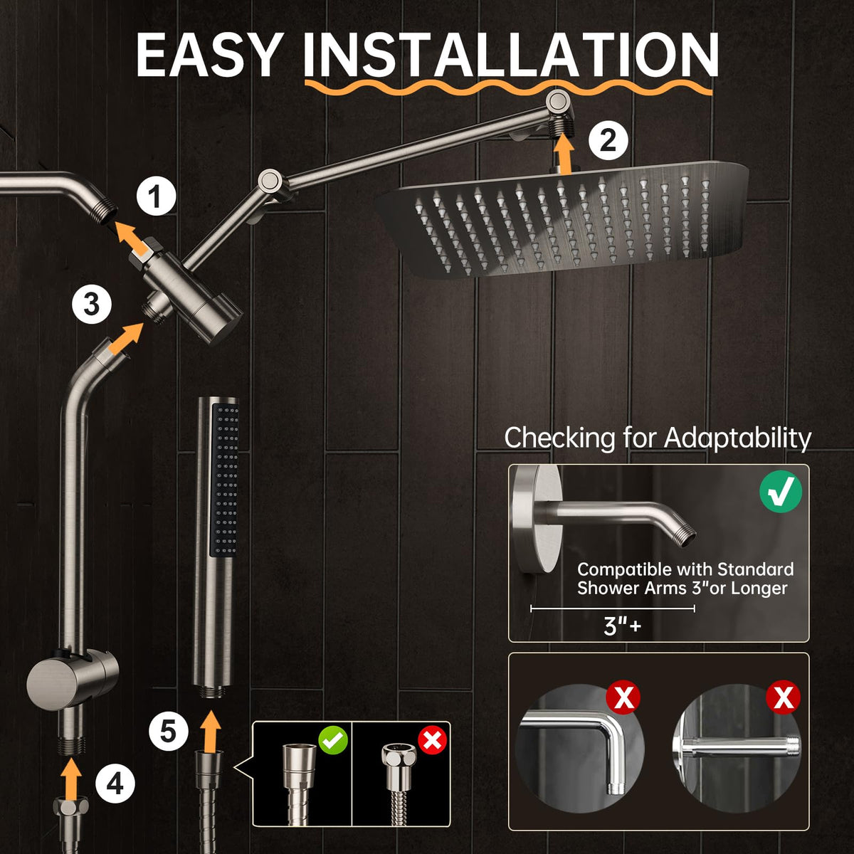 Veken anti-clog nozzles stay clear with easy maintenance.