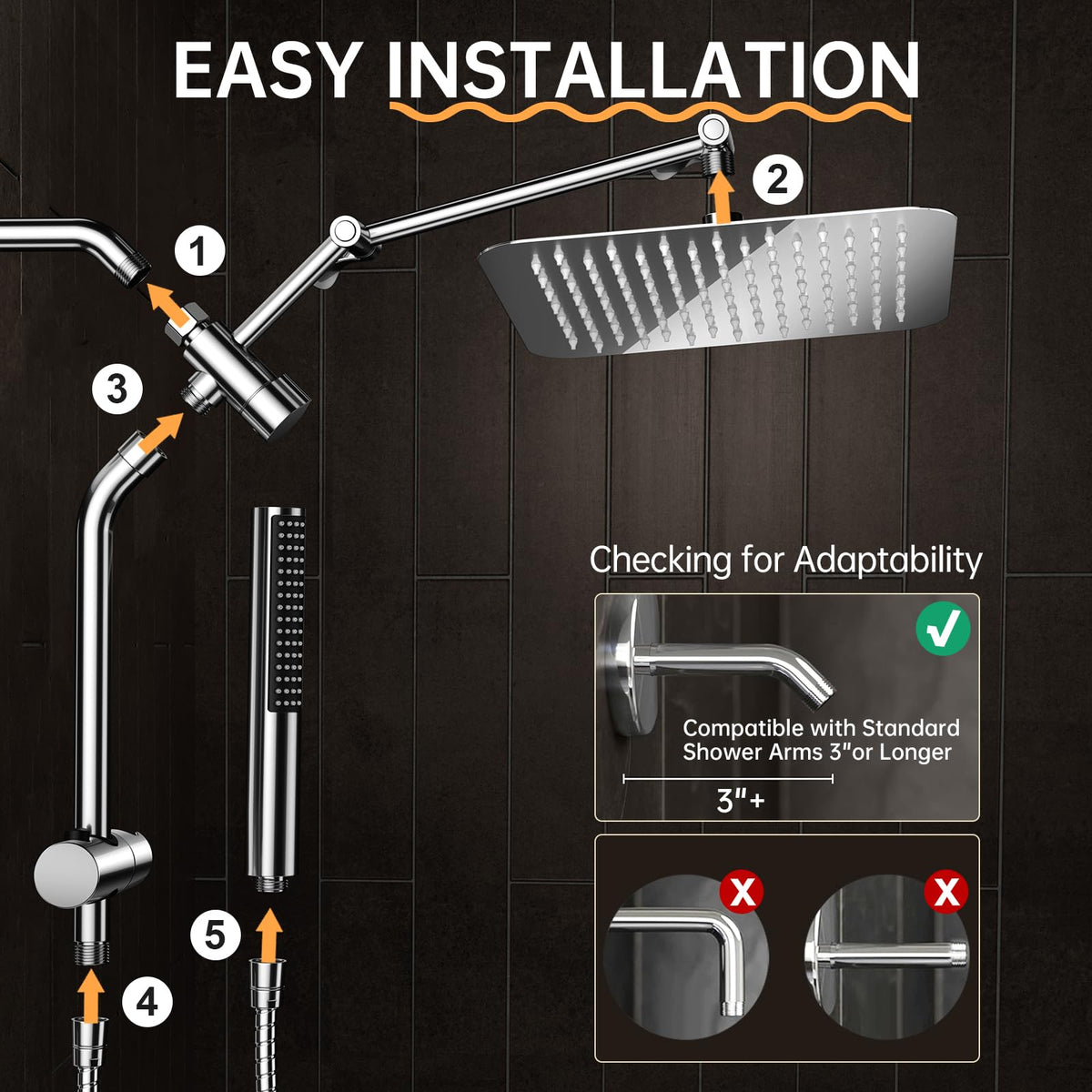 Veken easy DIY installation guide and components