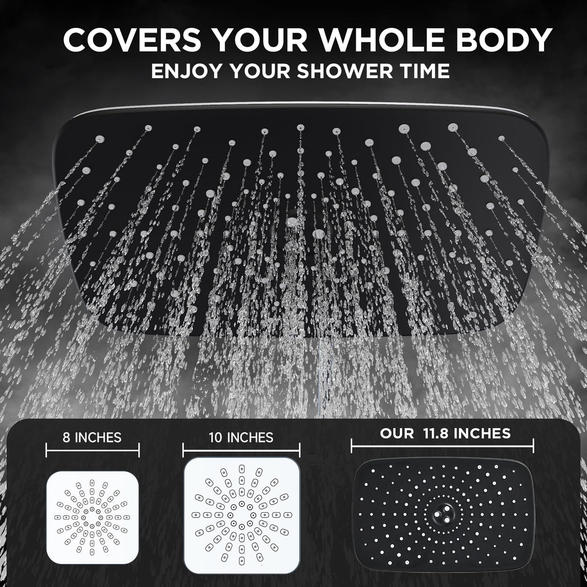 Veken handheld shower head for flexible rinsing and targeted cleaning