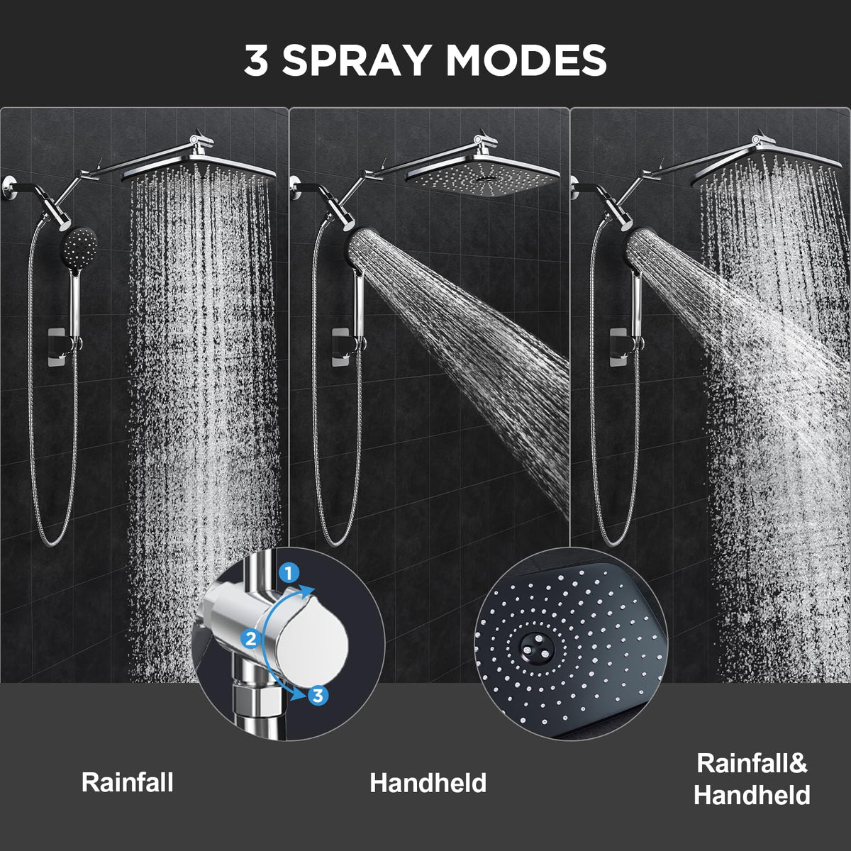 Veken handheld spray with multi-mode options for versatile rinsing.