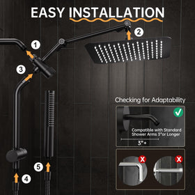 Veken easy-installation kit makes upgrading the shower quick and plumber-free.