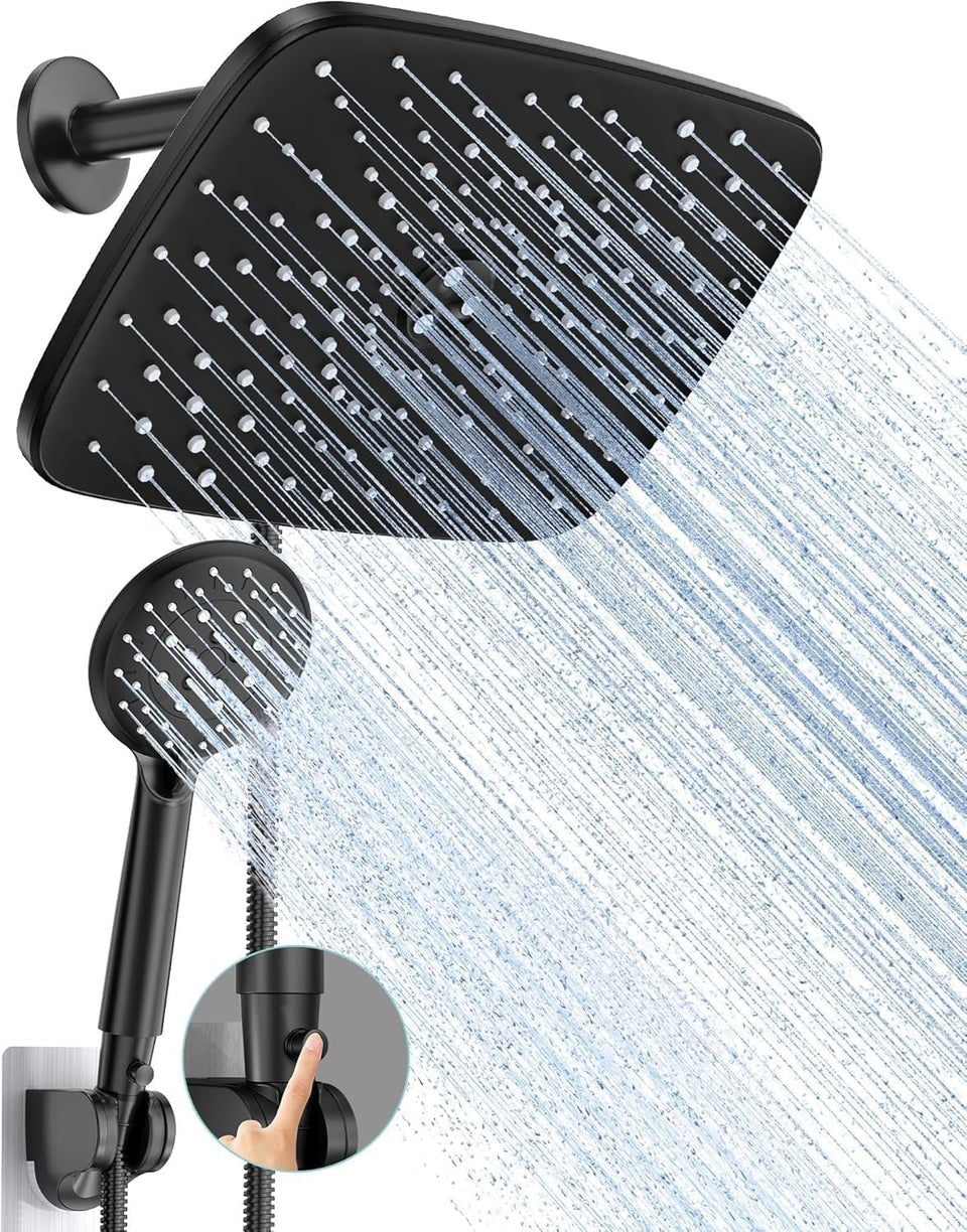 Veken rain shower head with wide coverage for full-body rinse