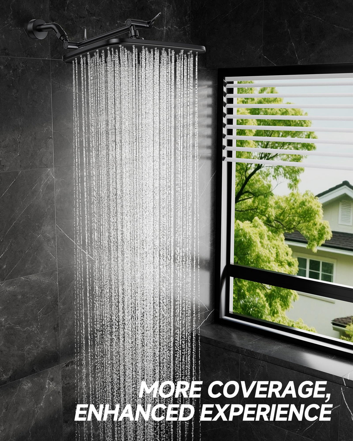 Veken spa-like rainfall experience with generous coverage