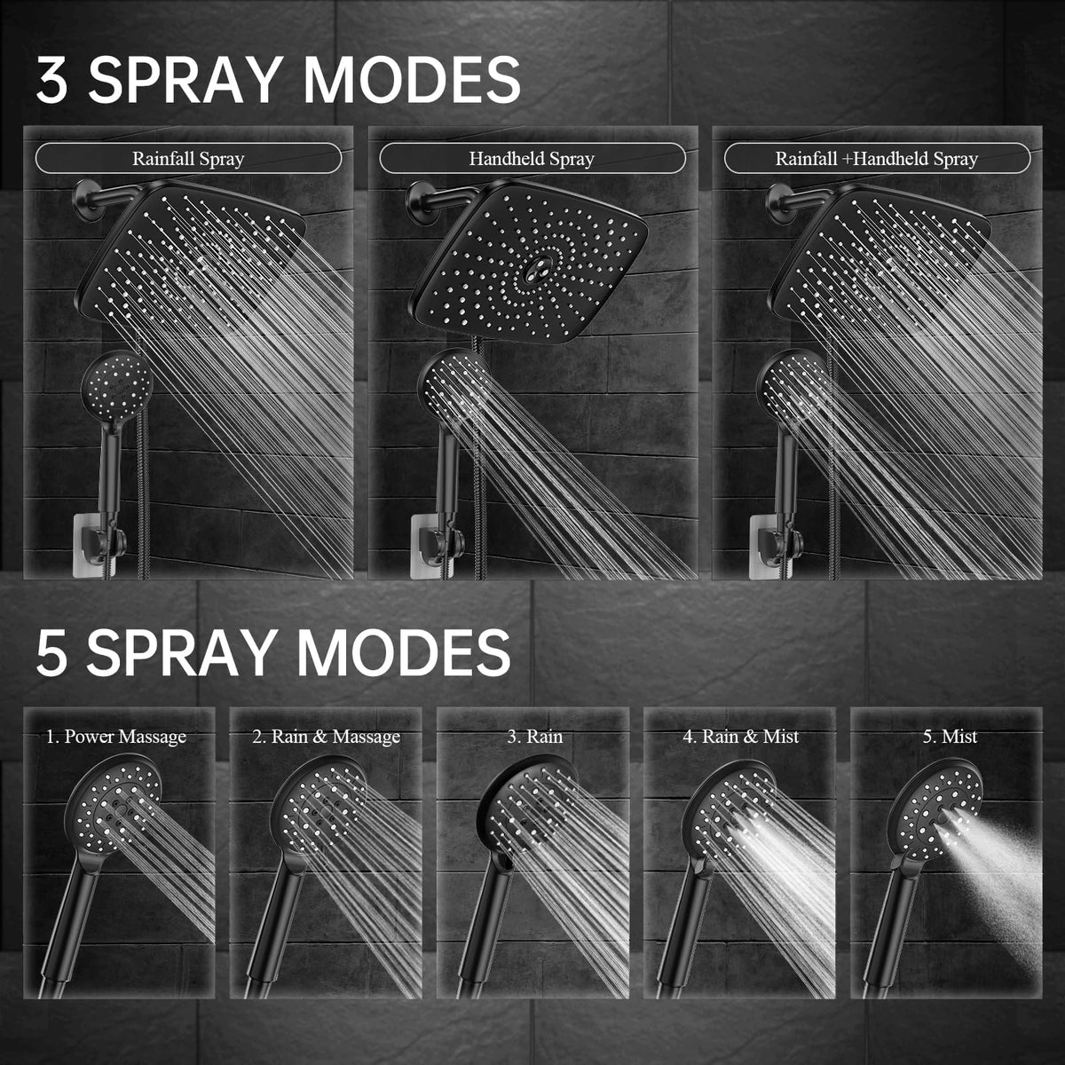 Veken tool-free installation for quick shower upgrade