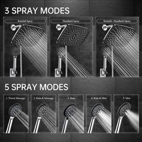 Veken tool-free installation for quick shower upgrade.