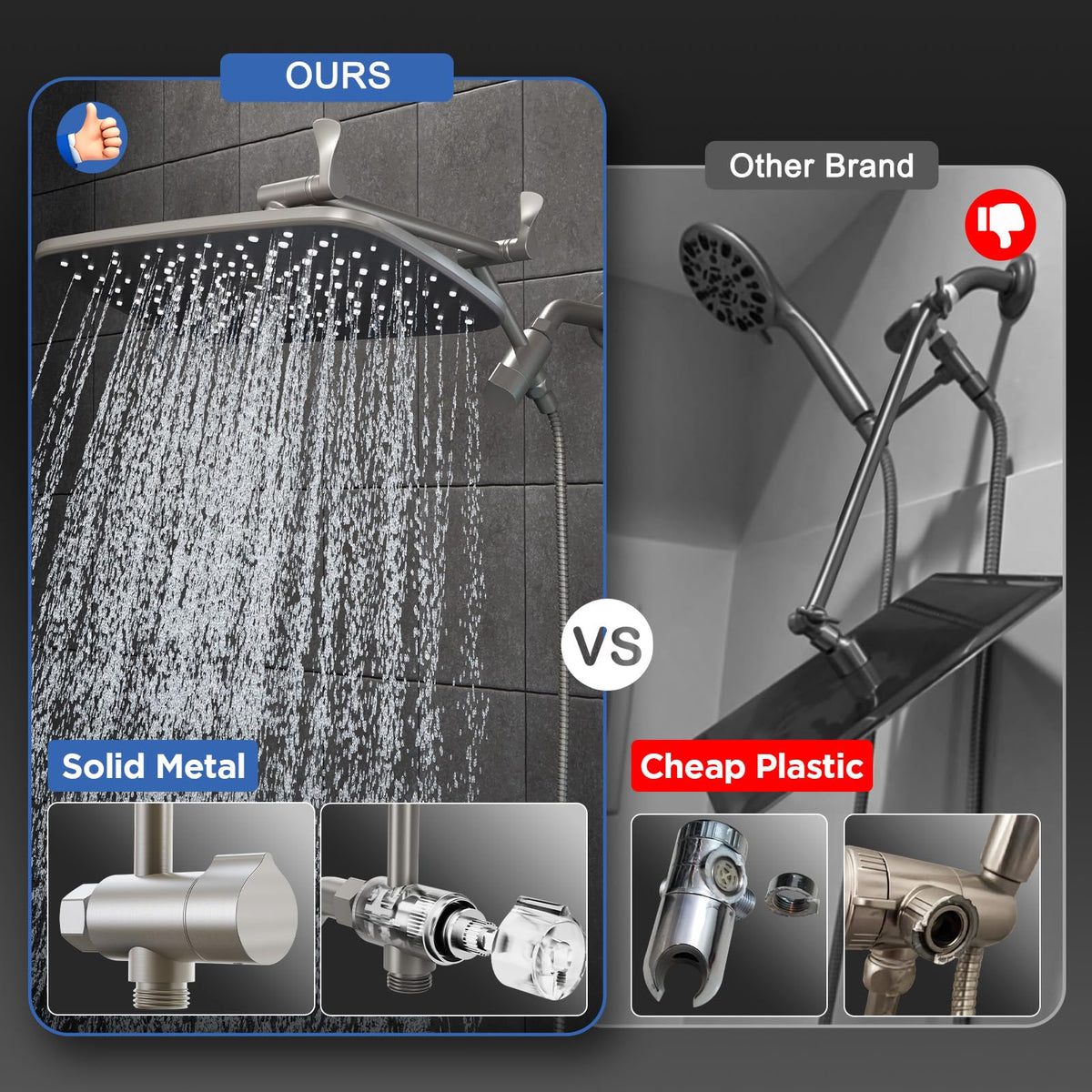 Veken tool-free installation for a quick bathroom upgrade.