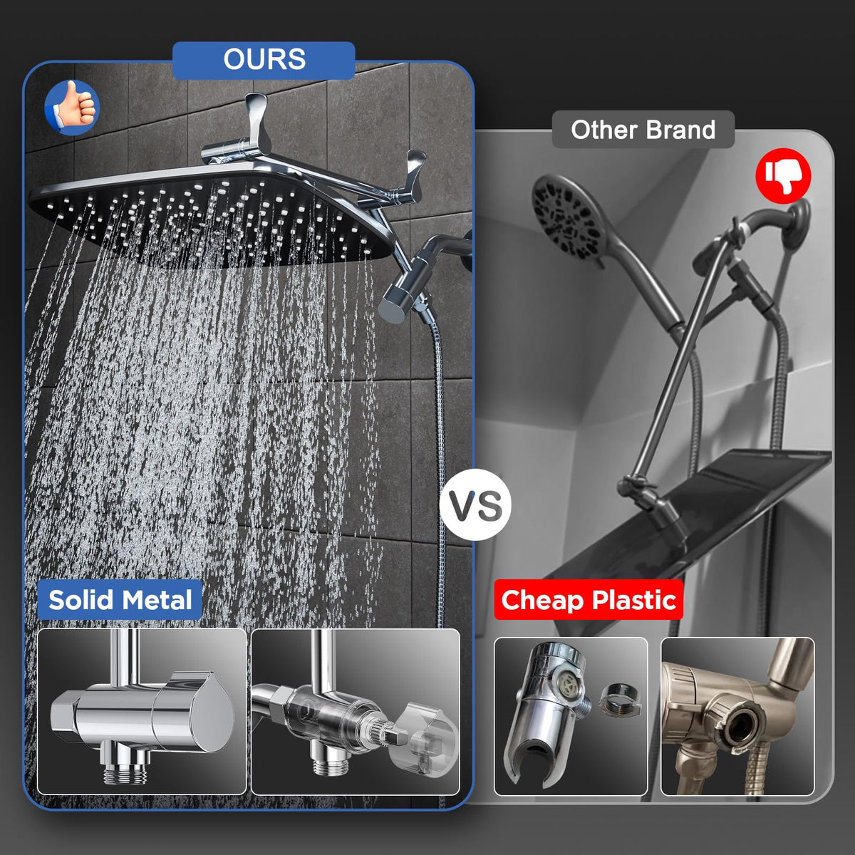 Veken tool-free installation for quick bathroom upgrade.