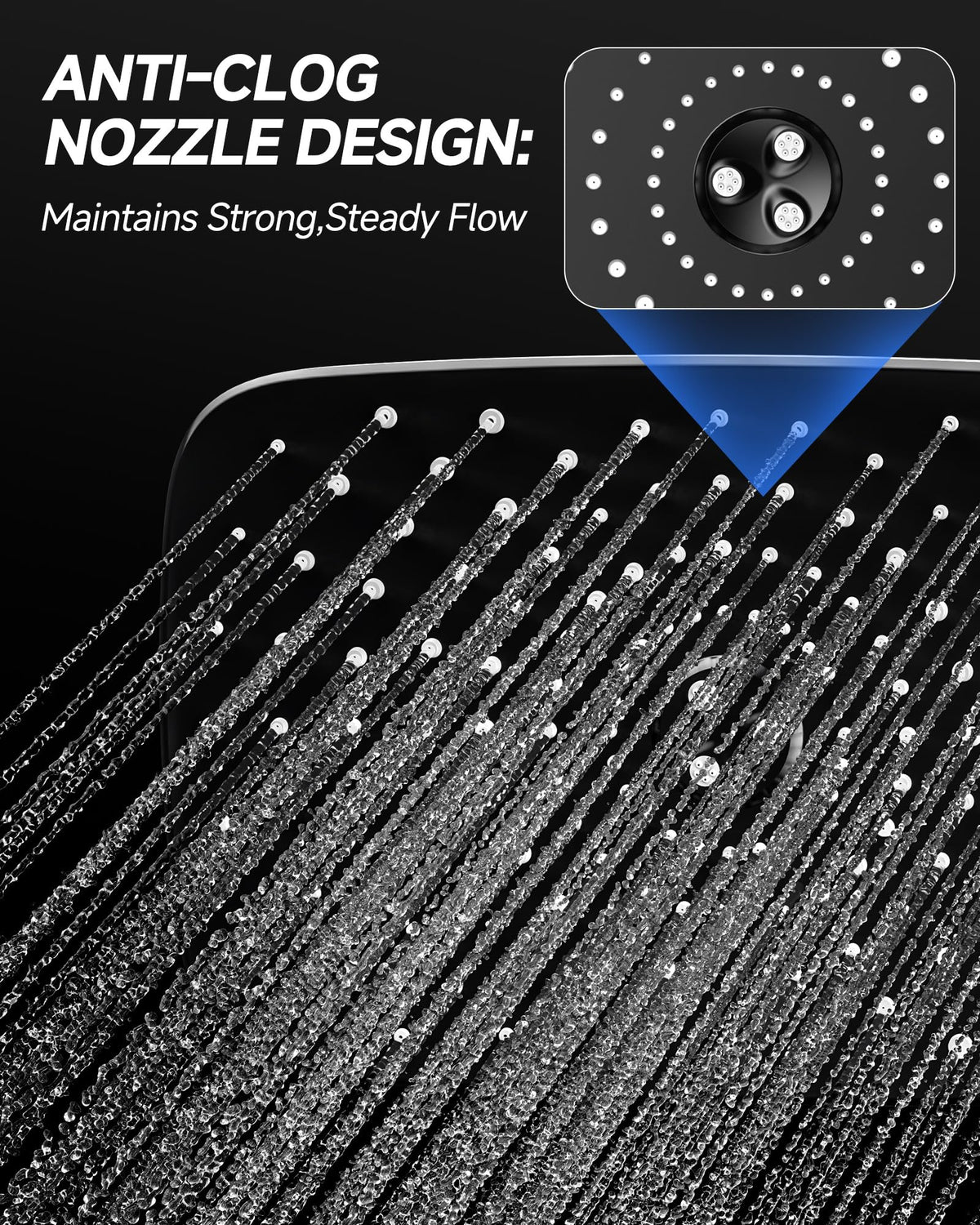 Veken tool-free installation fits standard shower arms in minutes.