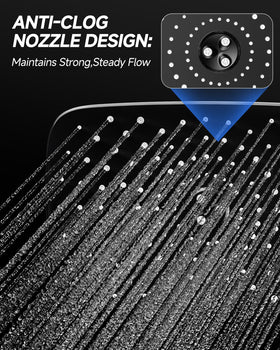 Veken tool-free installation fits standard shower arms in minutes.