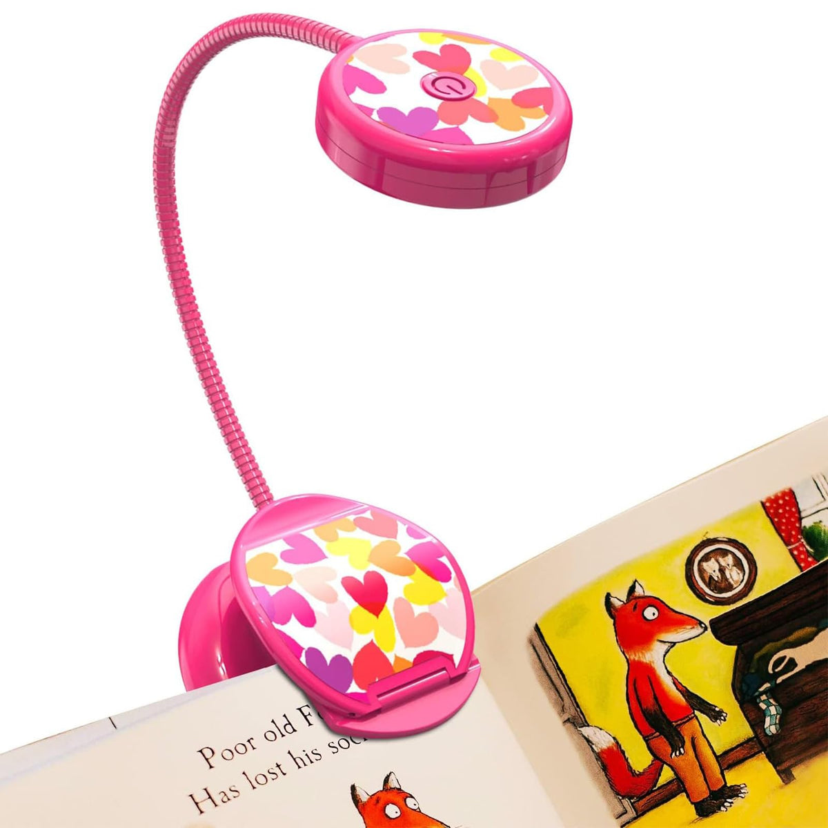 Vekkia cute book light clip in rose red for bedside reading and portability.