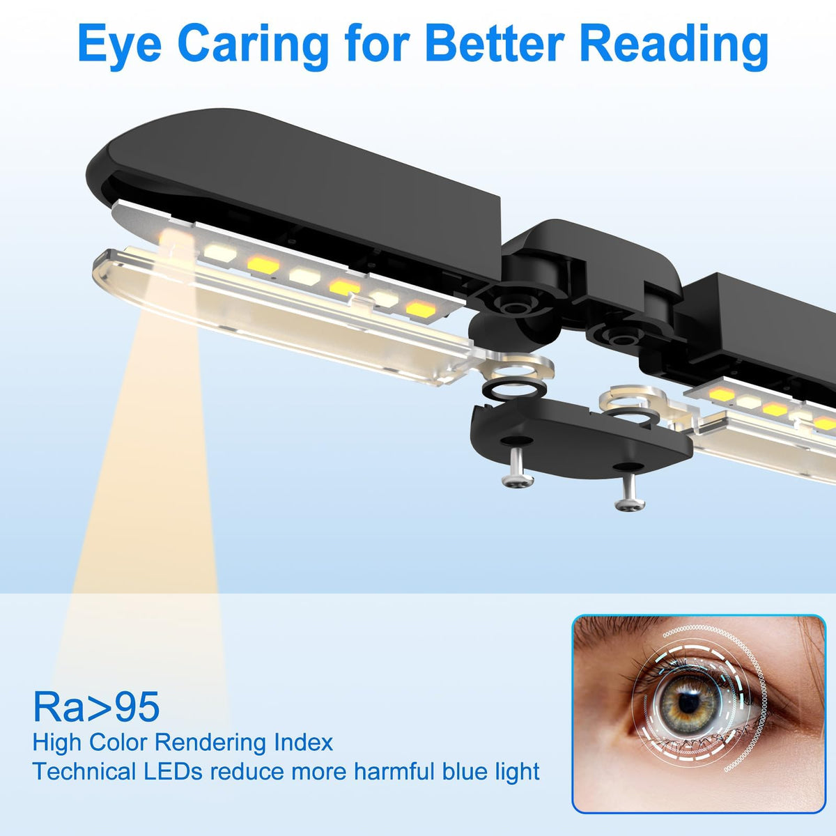 Vekkia extendable head clip-on design shown for broad illumination