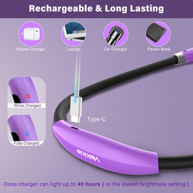 Vekkia neck light USB-C cable included for quick charging.