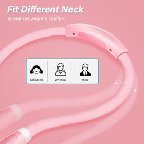 Vekkia pink neck light charging via USB-C for extended sessions