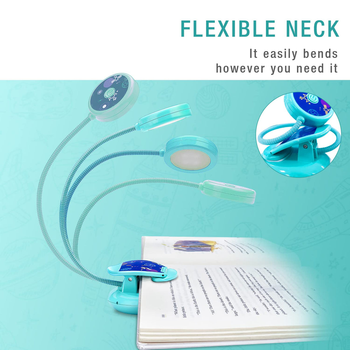 Vekkia padded clamp keeps light securely attached to surface.