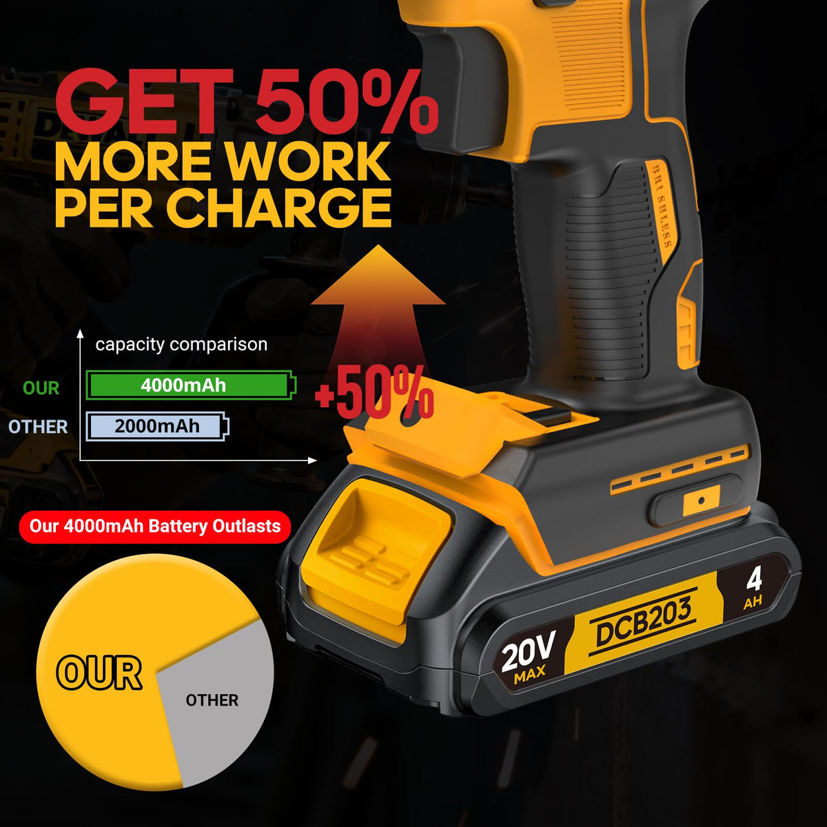 VelgoNyx 4Ah replacement battery side view with rugged housing for durability.